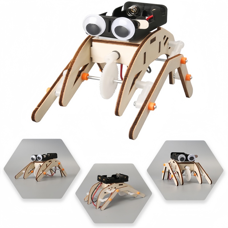 Science Project Robot - Zelfgemaakte loopspinnenrobot, bionische robot speelgoed, bouwmodel,