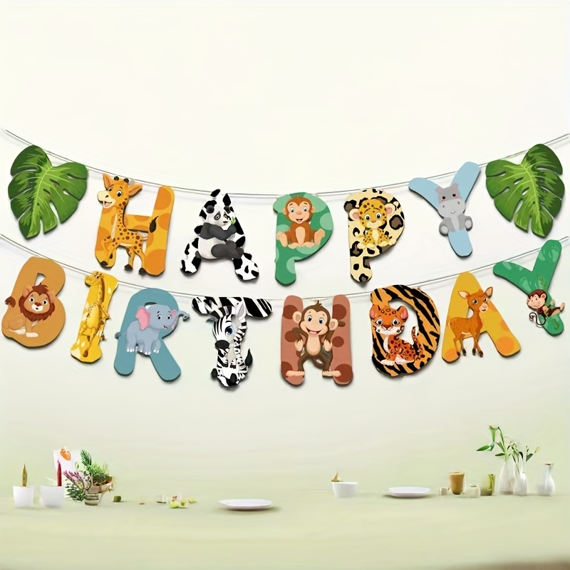 Science Of Happiness - 15-delige Jungle Safari Party papieren banner