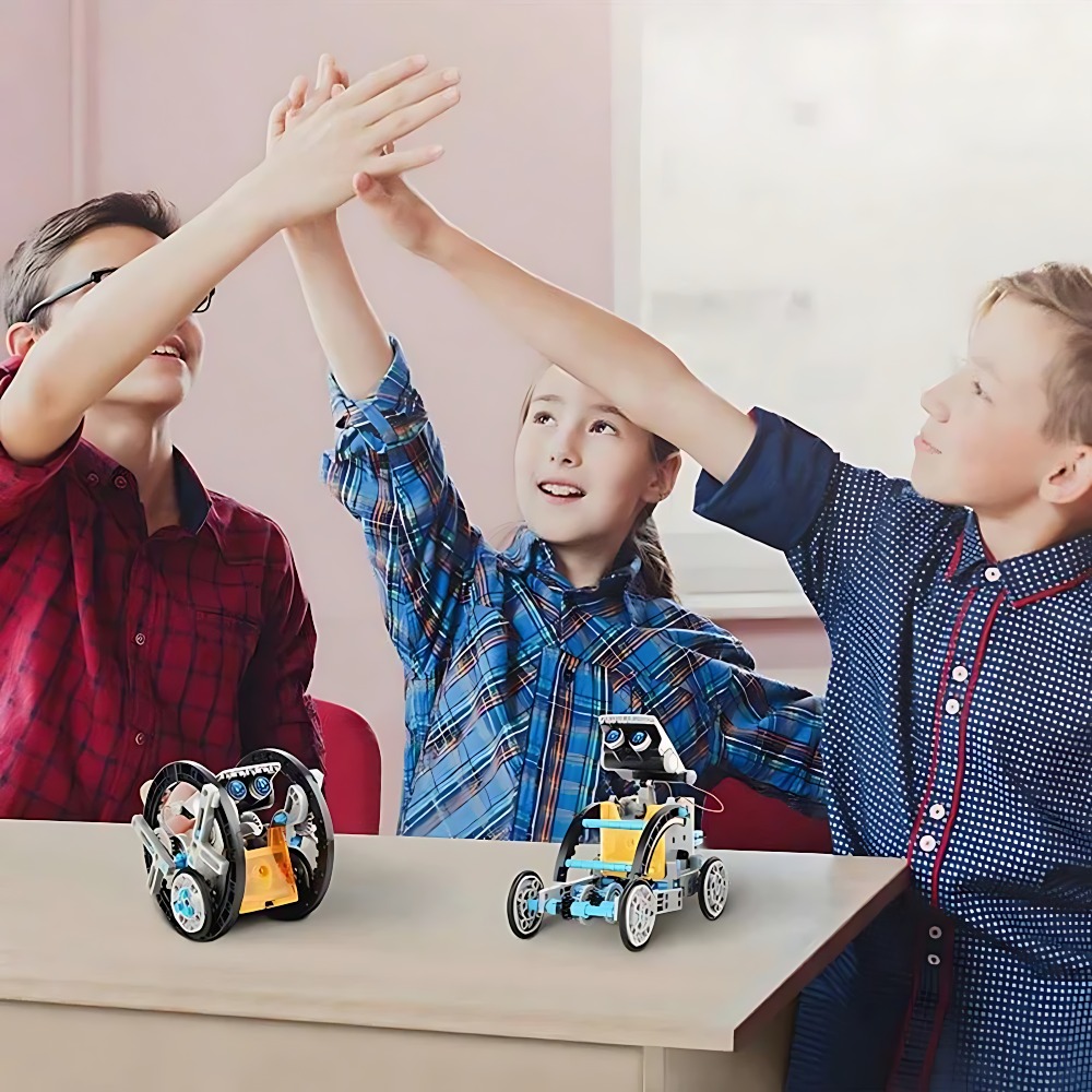Zonne-robot bouwstenen 12 in 1 - Science Project Robot recensie en prijs